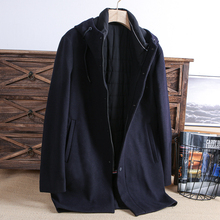 Bull goods! 52% Sheep Wool Brick Cabinet 1000+Winter Men's Business Casual Mid length Hooded Coat Coat Coat