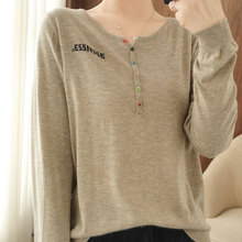 Western style long sleeved knitted sweater with a base