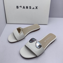 Biansix casual shoe style cabinet removal 23 summer leather casual color block flip flops with personalized flat bottomed slippers