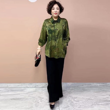 Loose 9/4 sleeved silk mulberry silk oversized shirt for women