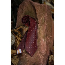 UGENTLE Handmade Curled Silk Vintage Tie