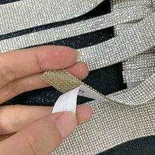 DIY white chain adhesive bag dance suit diamond