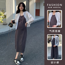 Pregnant women's spring/summer suits, trendy and fashionable early dresses