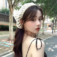 Japanese handmade crochet headscarf for women 2024 new model