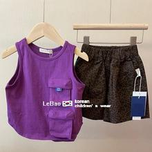 Boys vest set handsome summer two-piece set