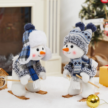 Christmas fabric snowman figurine decorative ornaments