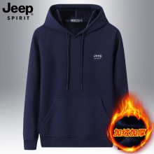 Jeep JEEP plush warm hooded hoodie for men