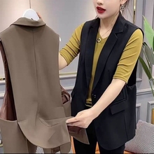 2024 Spring Hot selling Vest Women's Fashion Outwear Western Style Slim Split Women's Versatile Vest Women's Suit