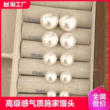 High quality Shijia Mantou pink pearl earrings women 925 silver needle luxury earrings new niche jewelry