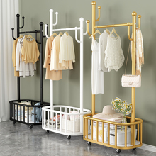 Clothing rack T0P1, light luxury clothes hanging and storage, movable
