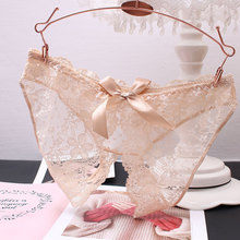 Adult Women's Passionate Opening Easy to Take Off Transparent Underwear, Large Size Sexy and Tempting Underwear, Lace Mesh thong
