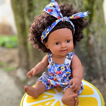 28cm soft rubber baby toy doll with complimentary comb