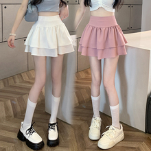 Pengpeng skirt, half skirt, small figure, pleated cake short skirt