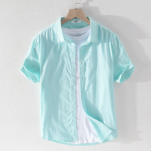 Senma Summer Short sleeved Shirt Men's Square Neck