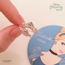 925 Sterling Silver Korean Edition Lloyd Same Disney Co branded Princess Ring Light Luxury New Product as a Birthday Gift for Girlfriend