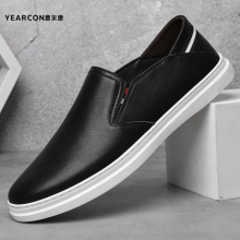 Yierkang men's shoes, genuine leather casual board shoes, can be stepped on with feet