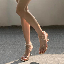 Strap high heels for summer 2023, diamond sandals for women