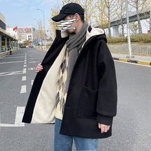 Woolen coat men's mid length autumn and winter Korean version windbreaker