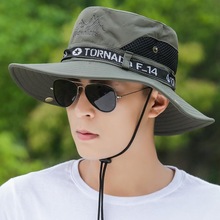 Sunshade hat with a round top for leisure men's outings, breathable in spring, summer, and autumn