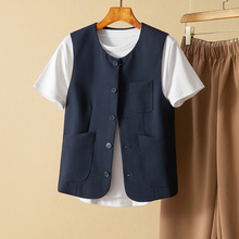 Tall and slim, fashionable early autumn vest