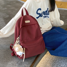 Solid color leisure backpack Korean version for Japanese college students