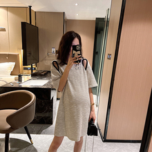 Xiaoxiangfeng Personalized Off Shoulder Pregnant Women's Dress