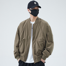 Baseball jacket, men's spring and autumn 2024 new trendy loose casual pilot jacket, thin summer workwear top