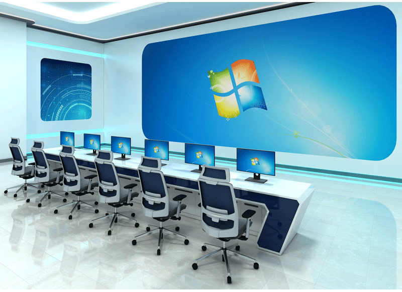 定制烤漆控制台监控台调度台工作电脑台监控台指挥中心中控多媒体接警