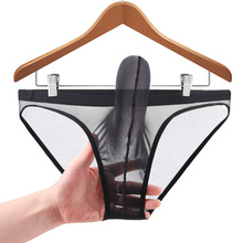 Men's sexy underwear elephant JJ set full transparent Briefs sexy low waist mesh adult GAY pants head sm