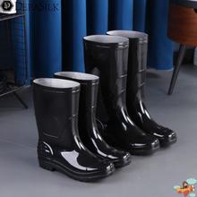 Short tube rain shoes, men's medium tube waterproof rubber shoes, men's construction site water shoes, summer medium tube anti slip and wear-resistant high tube rain boots, Y619