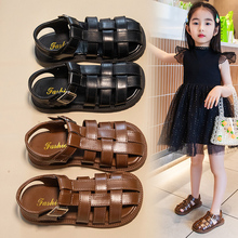 Girls' Sandals Soft Sole Fashion Children's Baotou Sports Summer Shoes 2023 New Leisure Girls' Shoes Beach Shoes