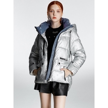 Outlet Brand Discount MV Winter 2023 New Edition with White Duck Down for Warmth and Wearable Hooded Down Coat for Women