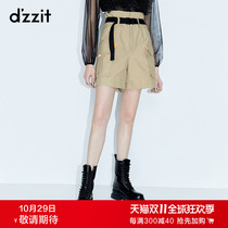 dzzit ground element 2020 autumn counter new khaki loose five-point shorts overalls female 3C3Q1081N