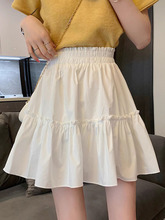 Short skirt A-line high waisted fluffy skirt, half skirt, cross skirt