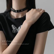 85 degree Grey Sweet Cool Spicy Girl Choker Necklace