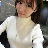 秋冬韩版高领毛衣打底衫女学生长袖套头加厚