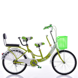 自行车女式亲子自行车22寸接送小孩亲子车