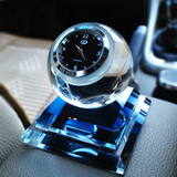 汽车香水 水晶球带钟表车载香水座 水晶香水