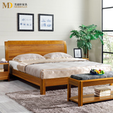 现代简约卧室双人中式实木实木床箱床家具箱
