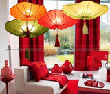 新中式吊灯布艺古典浪漫创意荷叶灯工程布景