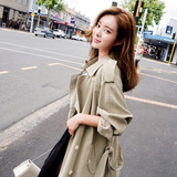 韩国休闲宽松显瘦气质中长款女风衣外套