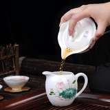 茗三才大号防烫泡茶陶瓷杯茶碗普洱茶具盖碗