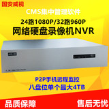 24路1080P网络NVR 监控百万高清主机32路960