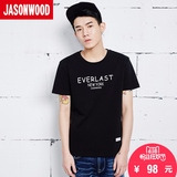 Jasonwood坚持我的男夏字母圆领纯棉短袖T恤