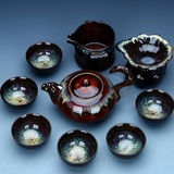 建盏茶具套装天目釉窑变窑变茶具陶瓷套装