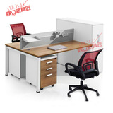 现代2员工桌卡座4屏风组合电脑桌办公家具
