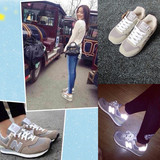 夏季韩版女鞋学生反光元祖灰n字休闲运动鞋
