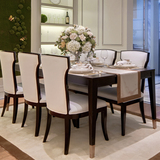 美式乡村餐桌欧式餐桌椅新古典长方形餐桌