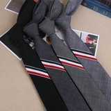 三色织带领带TB男女正装红白蓝织带条纹领带