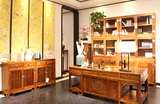 苏梨新中式书桌书柜办公桌刺猬紫檀家具定制
